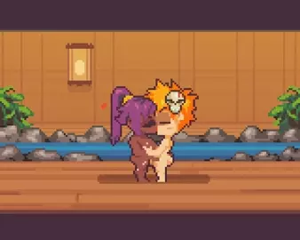 Yoruichi x Ichigo onsen animation