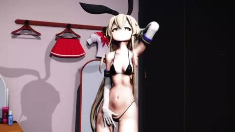 Shimakaze - Juice [MMD R18] Sashimi Cream