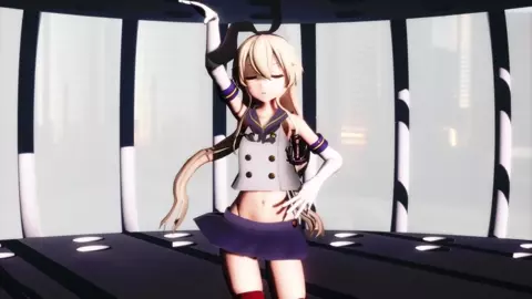 Shimakaze - Higan [MMD R18] Sashimi Cream