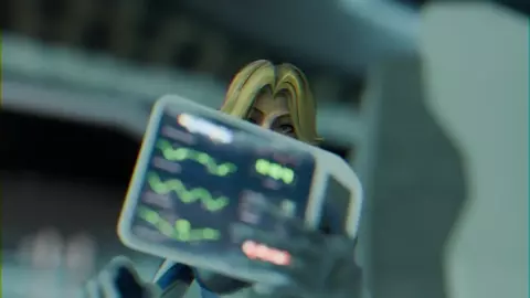 Sue Storm checking Data