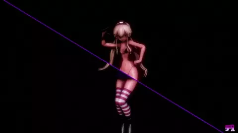 Shimakaze - Deep Blue Town (B ver.) [MMD R15] Delor
