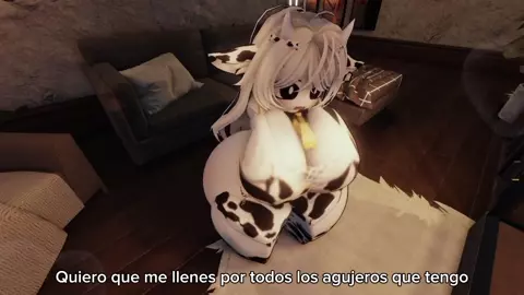 This cow really likes to be filled with milk - RR34 Sub Esp