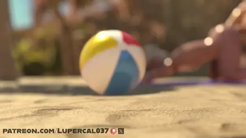 Ciri on the beach