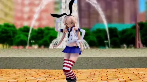 Shimakaze - Deep Blue Town [MMD R15] Altwfc