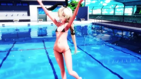 Shimakaze - 1, 2 Fanclub [MMD R15] Gib