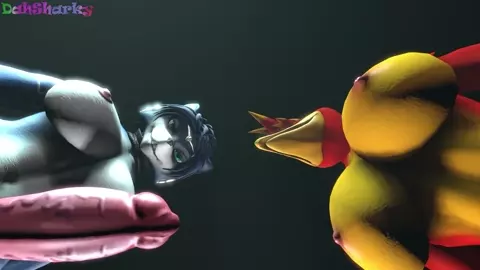Threesome with Kazooie and Futa Krystal