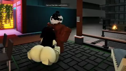 Slutty big booty girlfriend serves bbc while her boyfriend's lookin after her