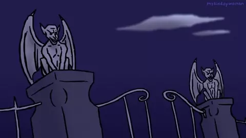 What does a goth girl do alone in the cemetery at night? [mykindofwoman]