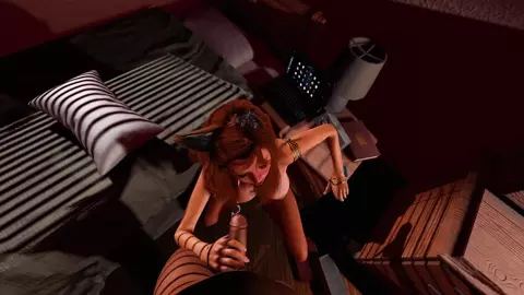 Sweet pussy of that FOX l 3d hentai animation