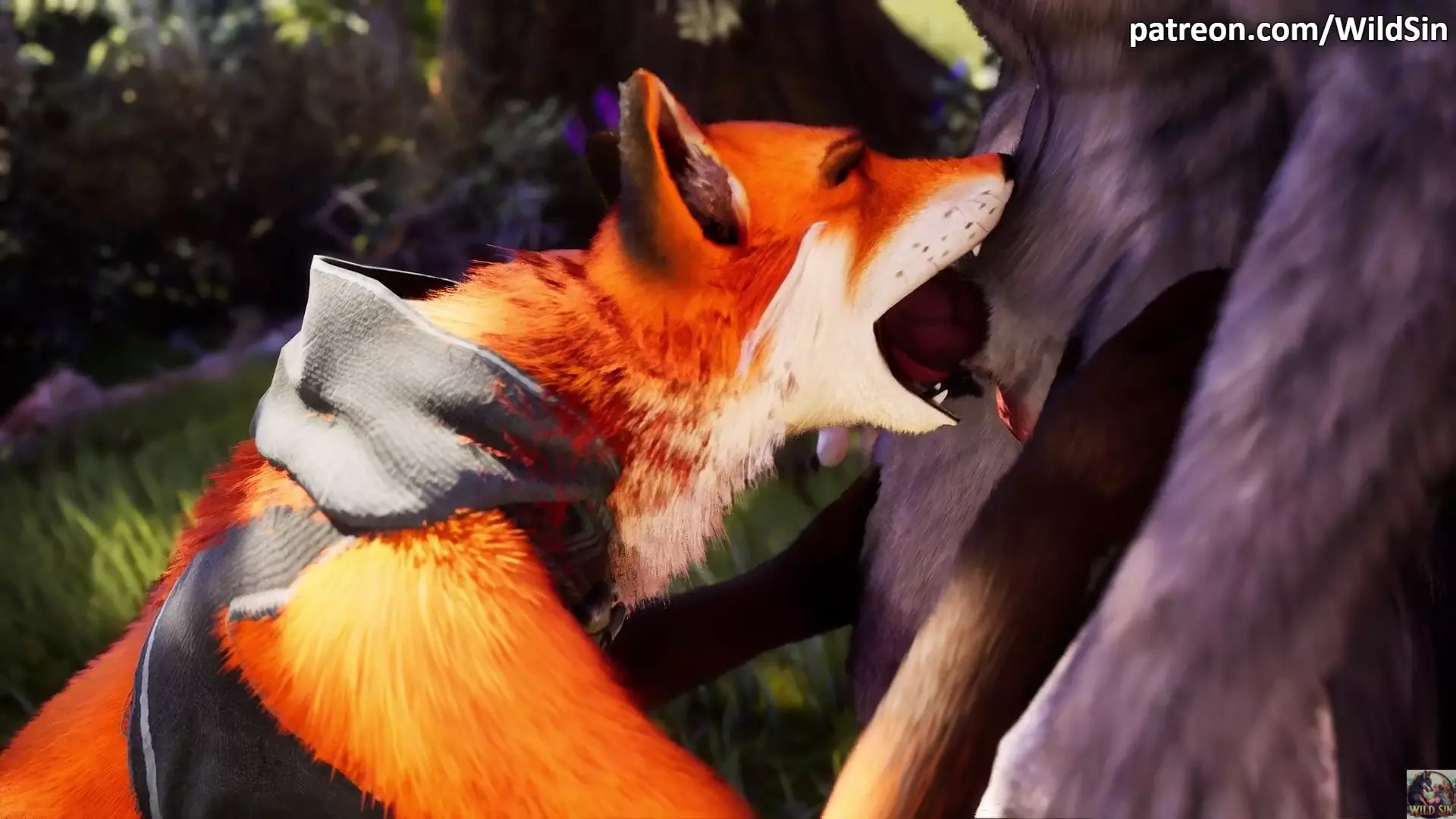Werewolf fucks Fox girl in The Forest