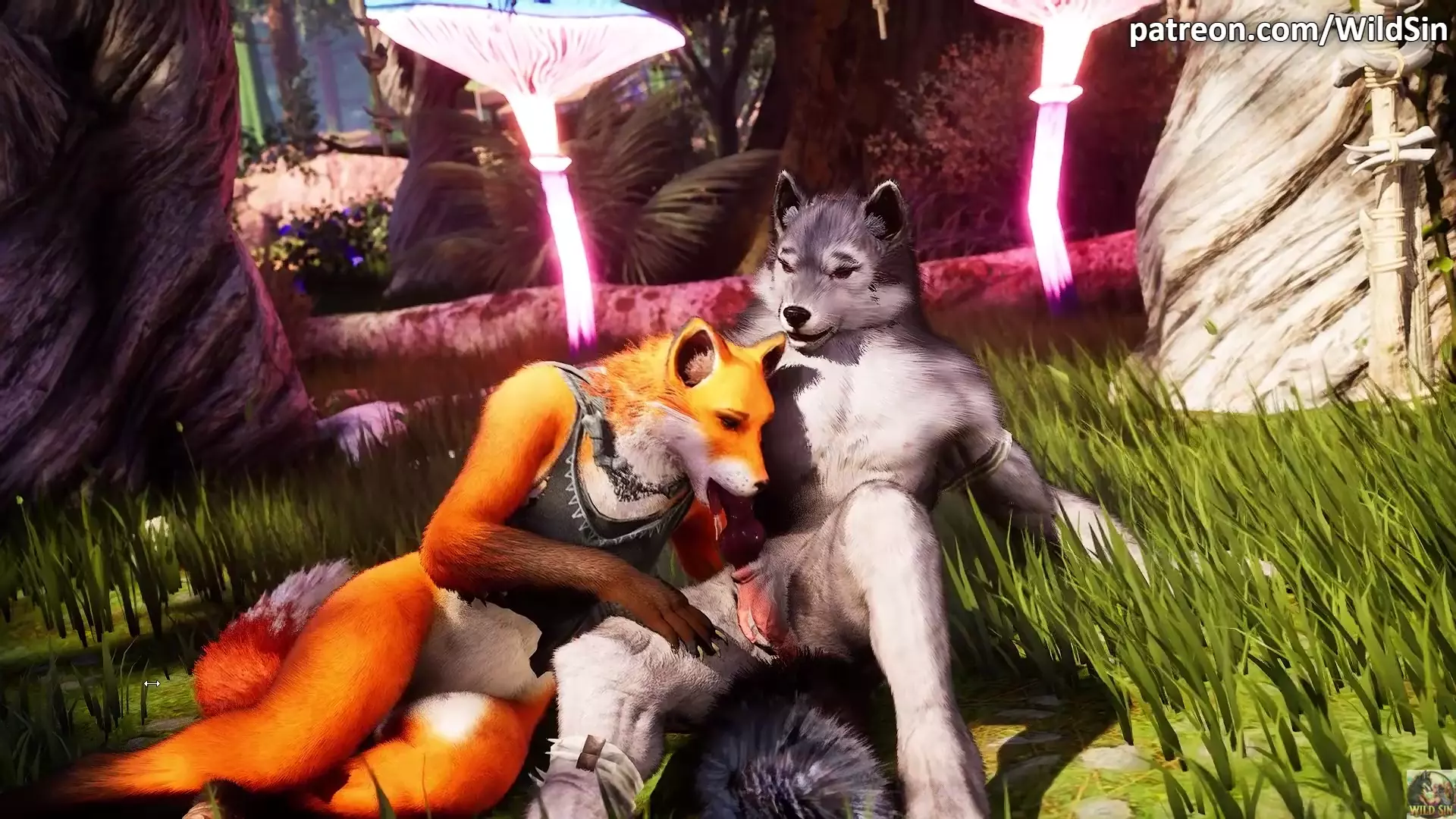 Werewolf fucks Fox girl in The Forest