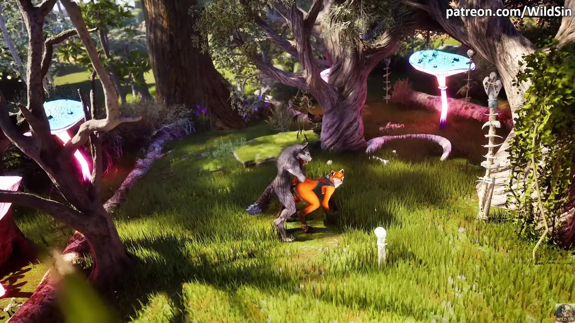 Werewolf fucks Fox girl in The Forest