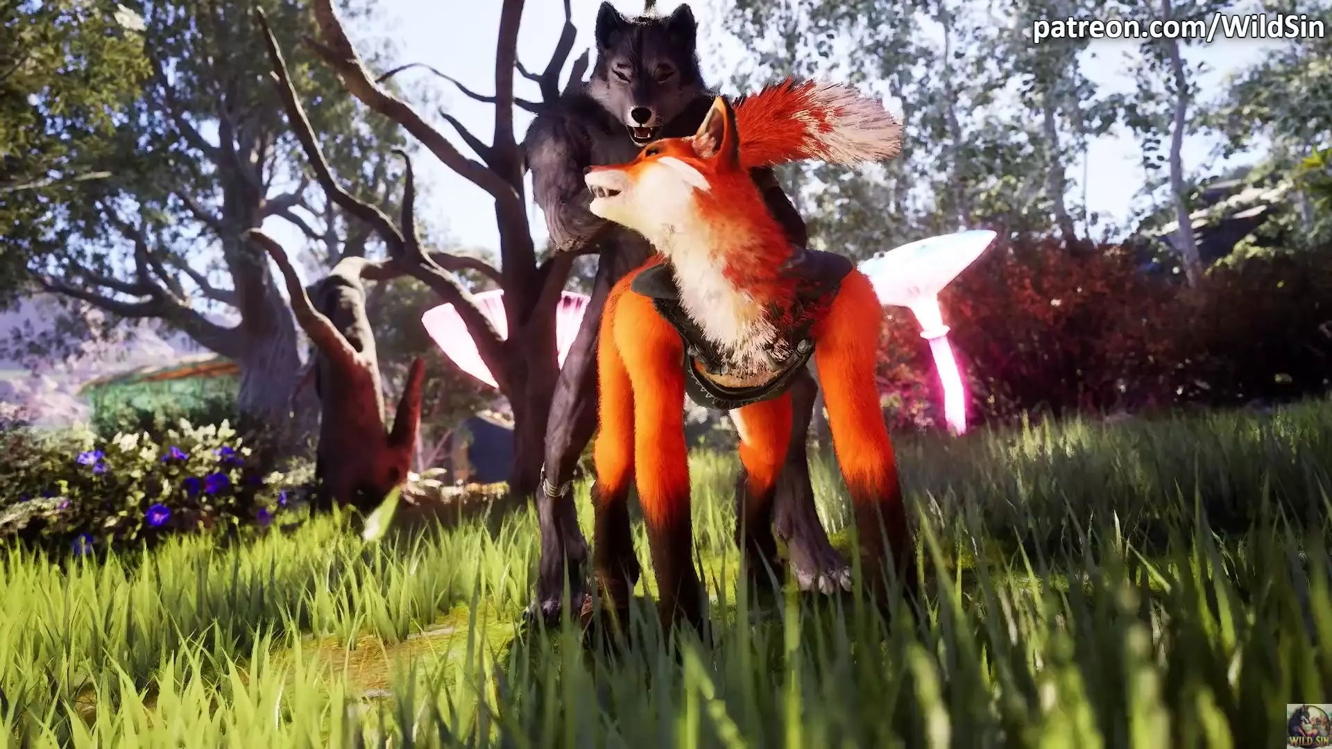 Werewolf fucks Fox girl in The Forest