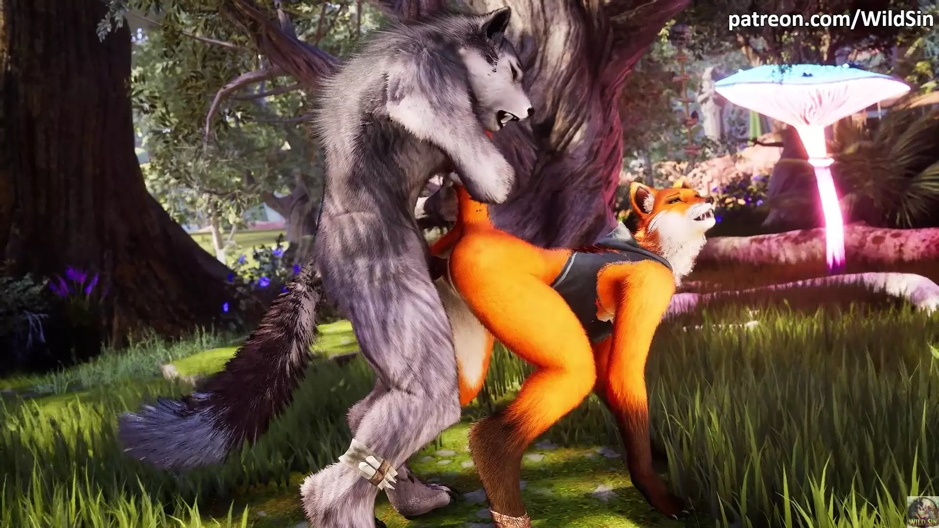Werewolf fucks Fox girl in The Forest