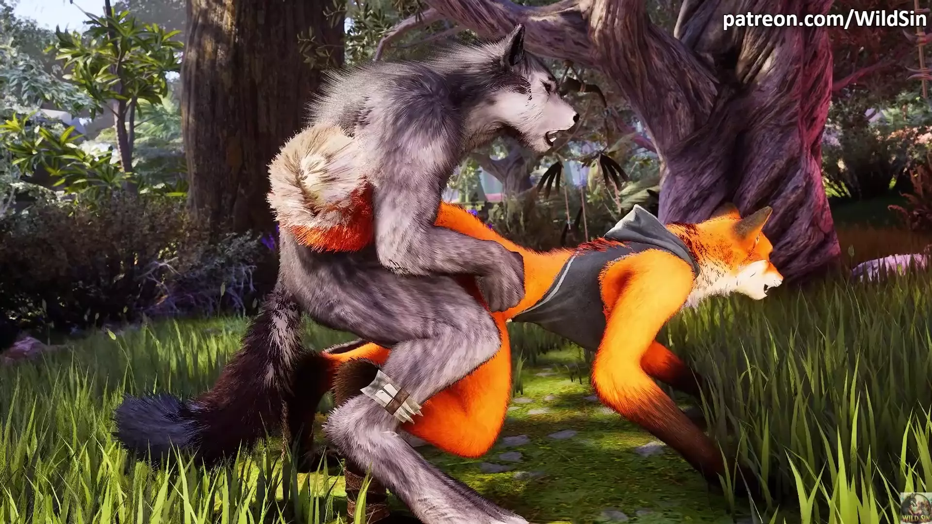 Werewolf fucks Fox girl in The Forest