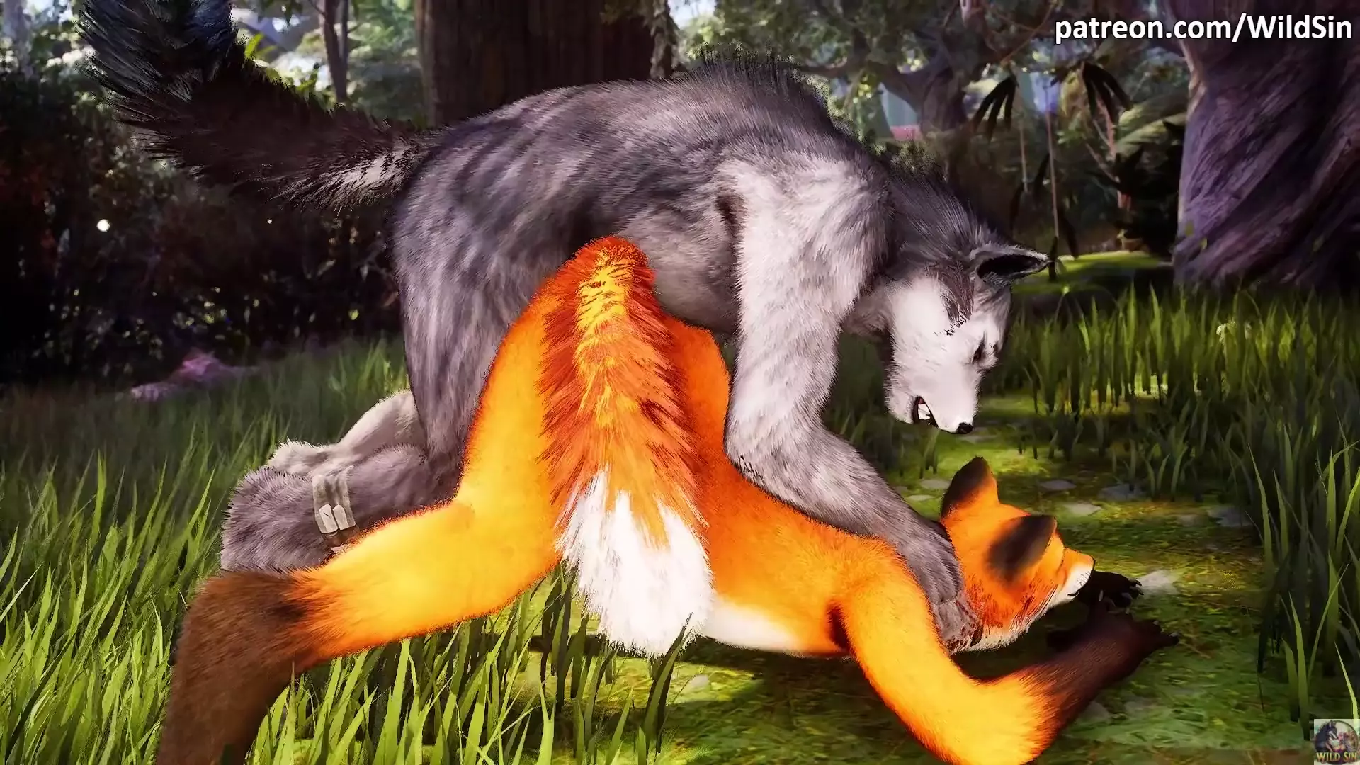 Werewolf fucks Fox girl in The Forest
