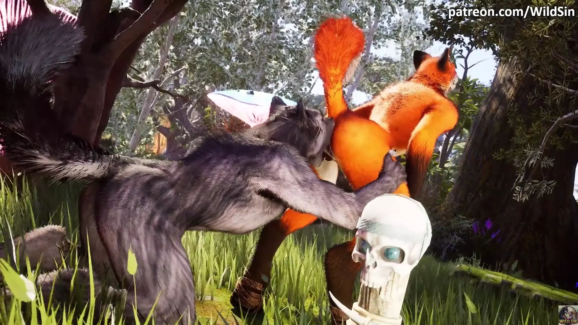 Werewolf fucks Fox girl in The Forest