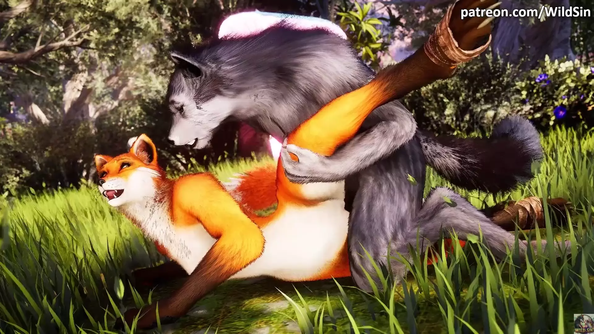 Werewolf fucks Fox girl in The Forest