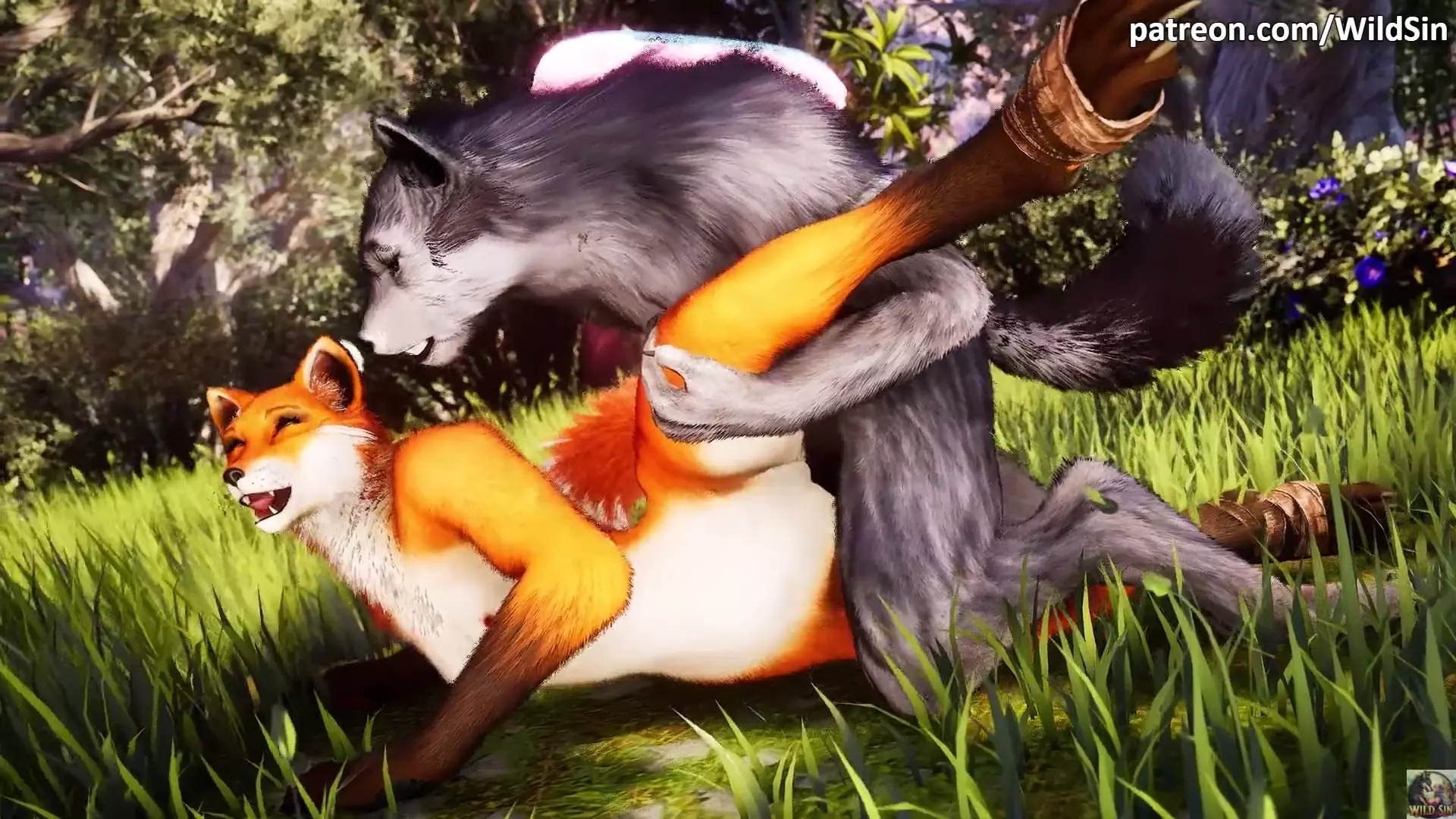 Werewolf fucks Fox girl in The Forest