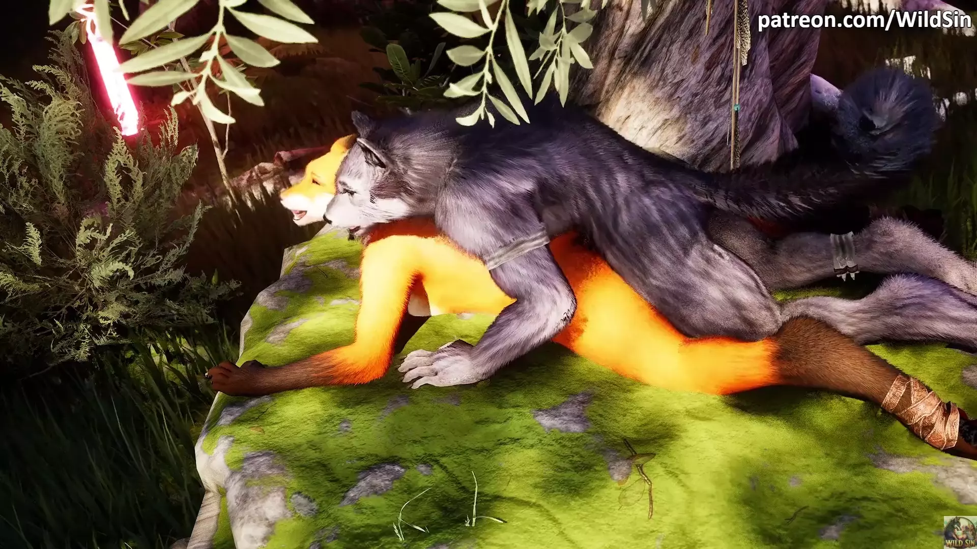 Werewolf fucks Fox girl in The Forest