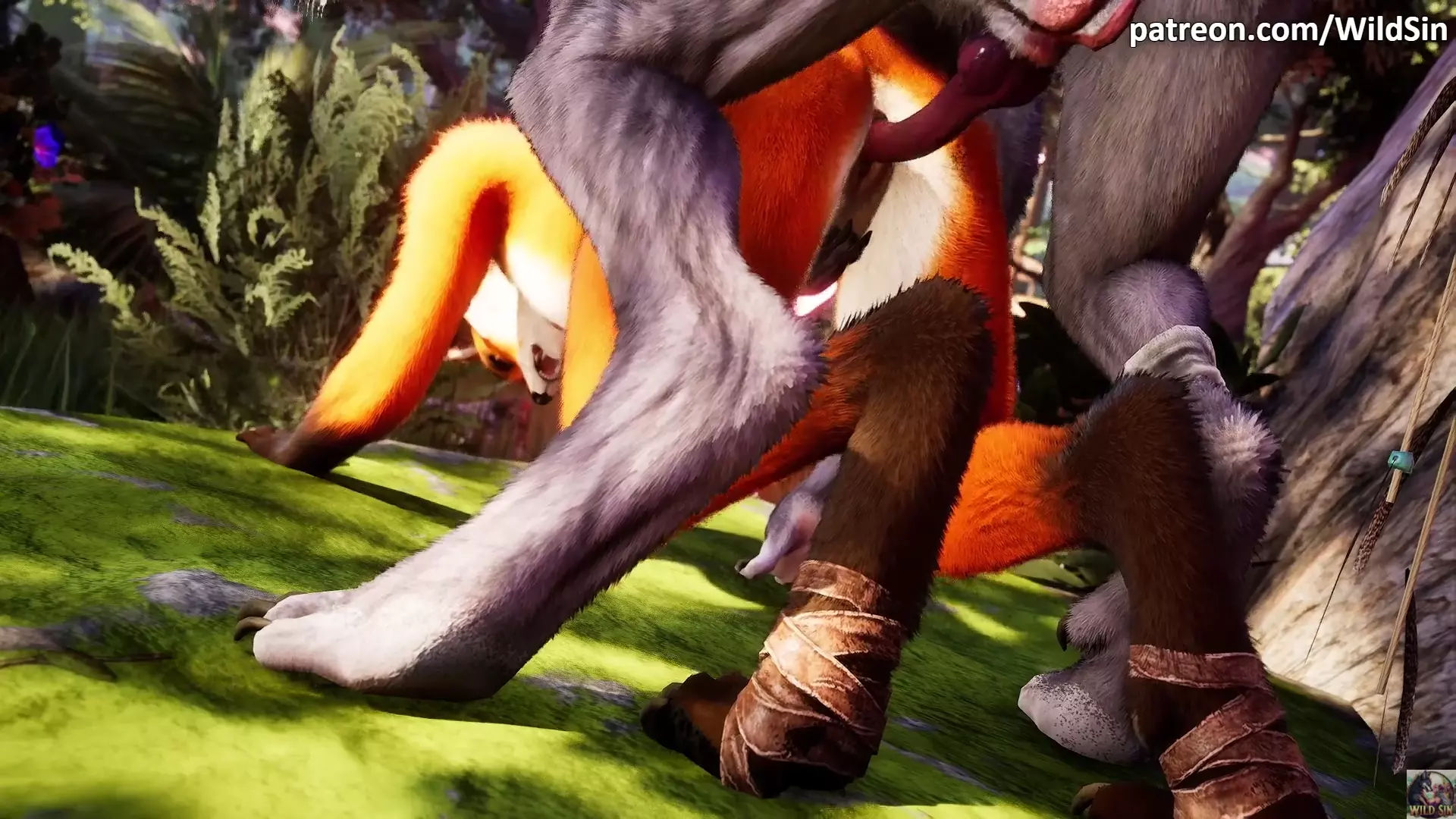 Werewolf fucks Fox girl in The Forest