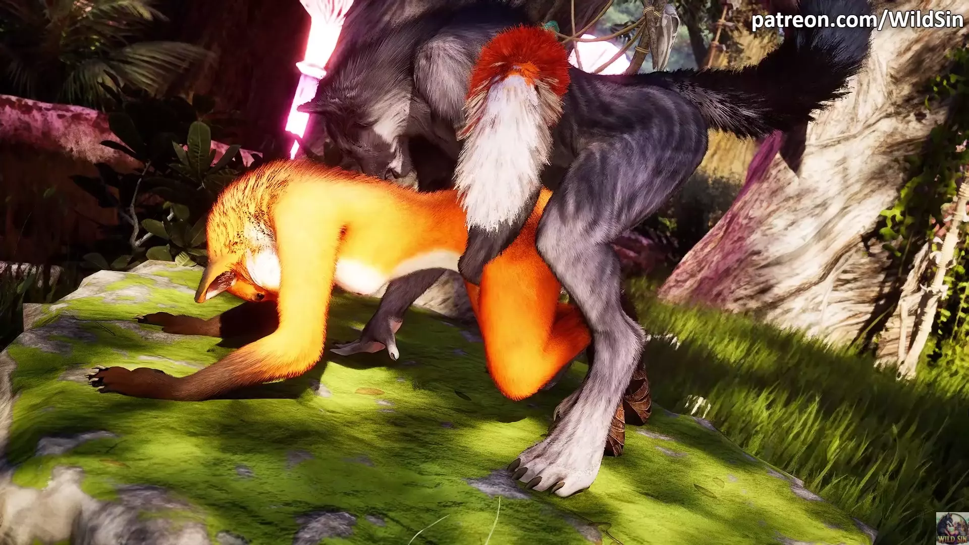 Werewolf fucks Fox girl in The Forest
