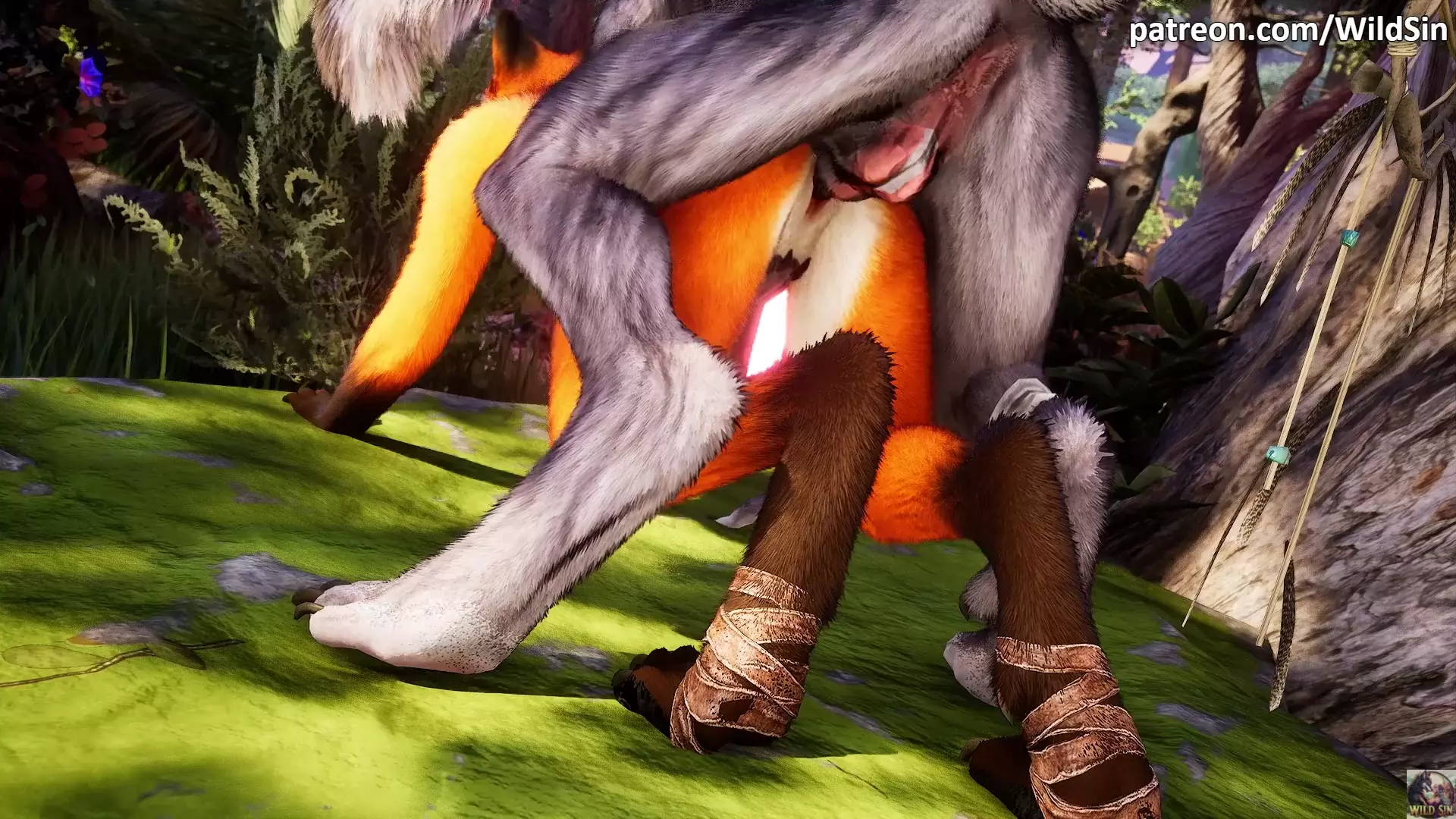 Werewolf fucks Fox girl in The Forest